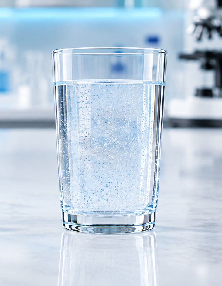 Comparison showing different TDS readings in drinking water