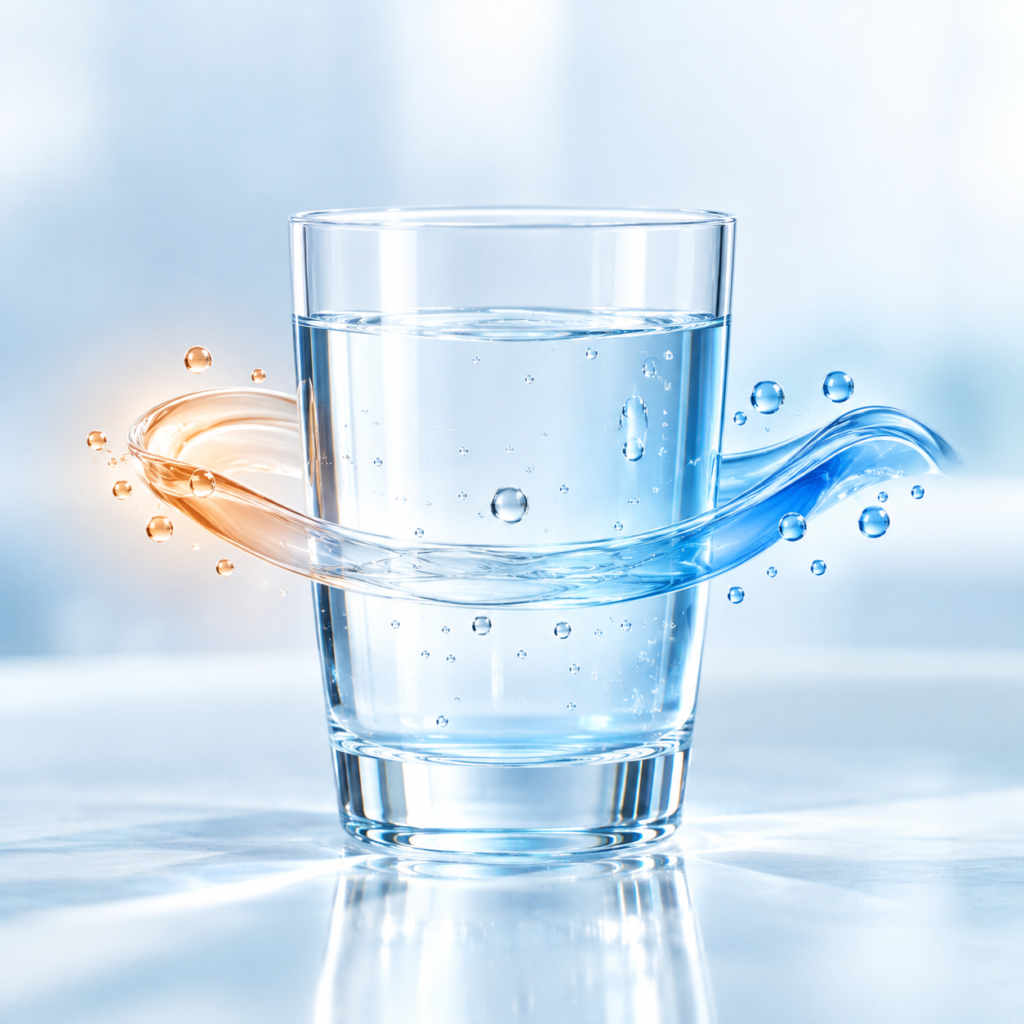 pH level concept in drinking water