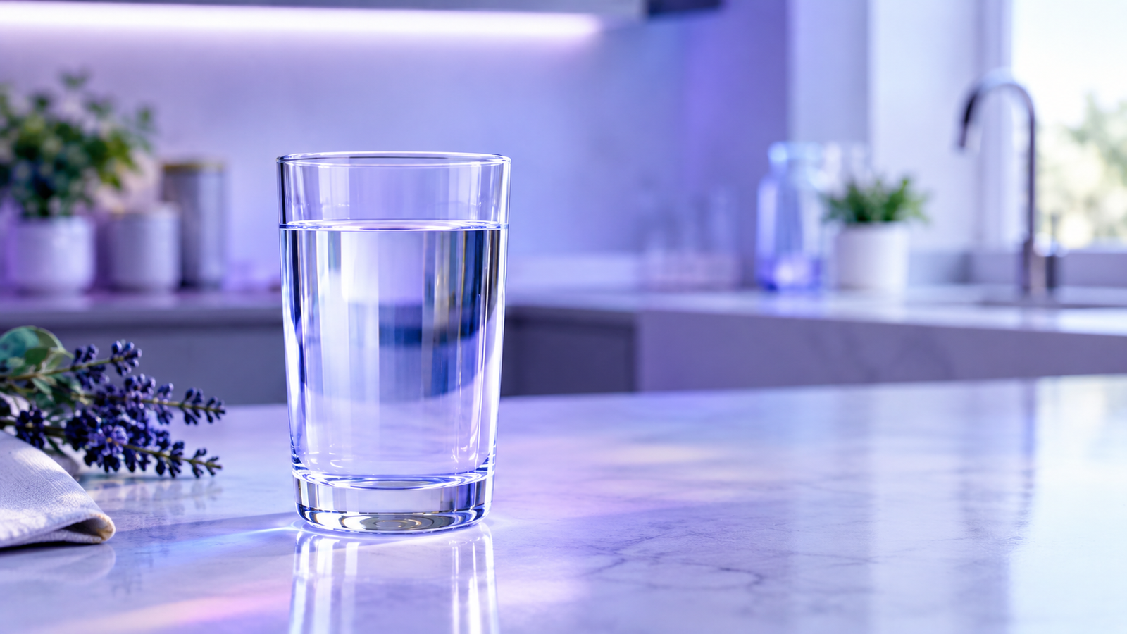Acidic water with lower pH concept
