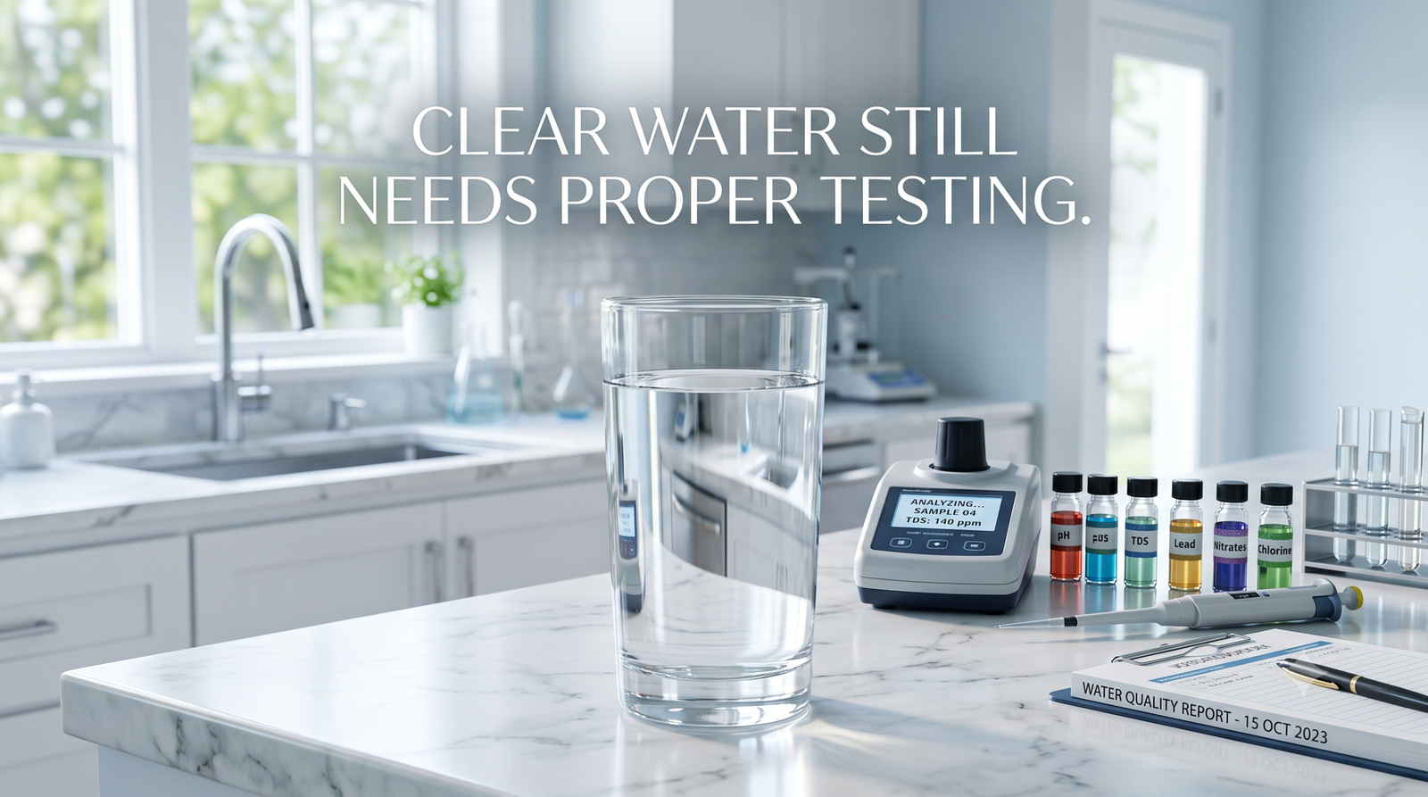 Common changes in drinking water including taste, smell, colour and sediment