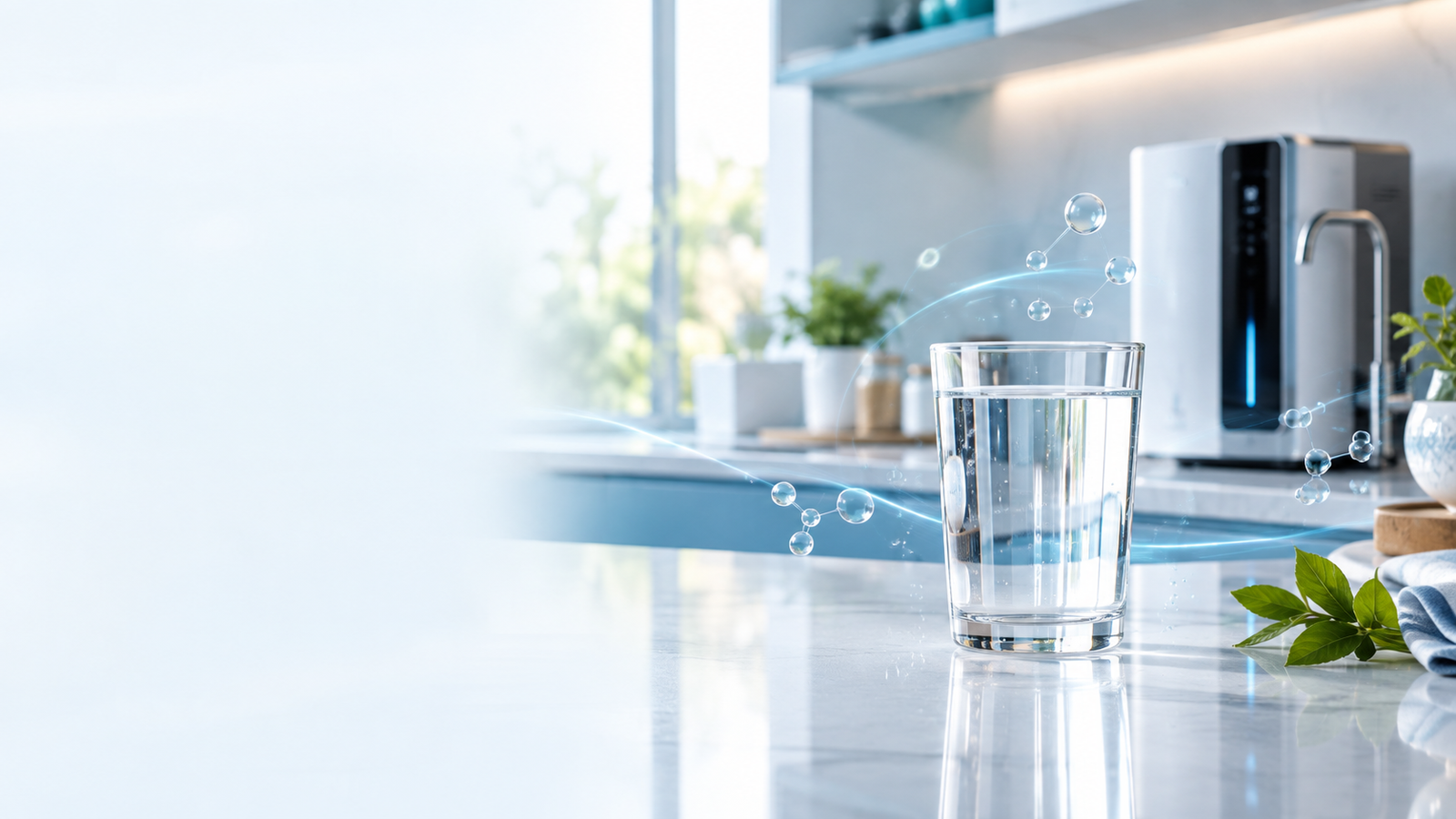 Glass of water representing pH of water