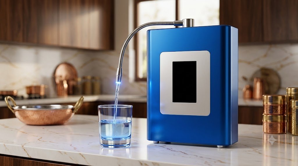 Water ionizer producing alkaline drinking water
