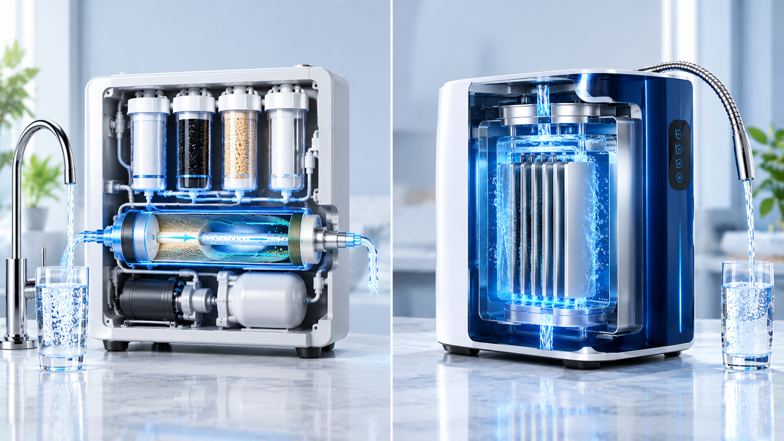 Comparison of RO UV UF and water ionizer technologies