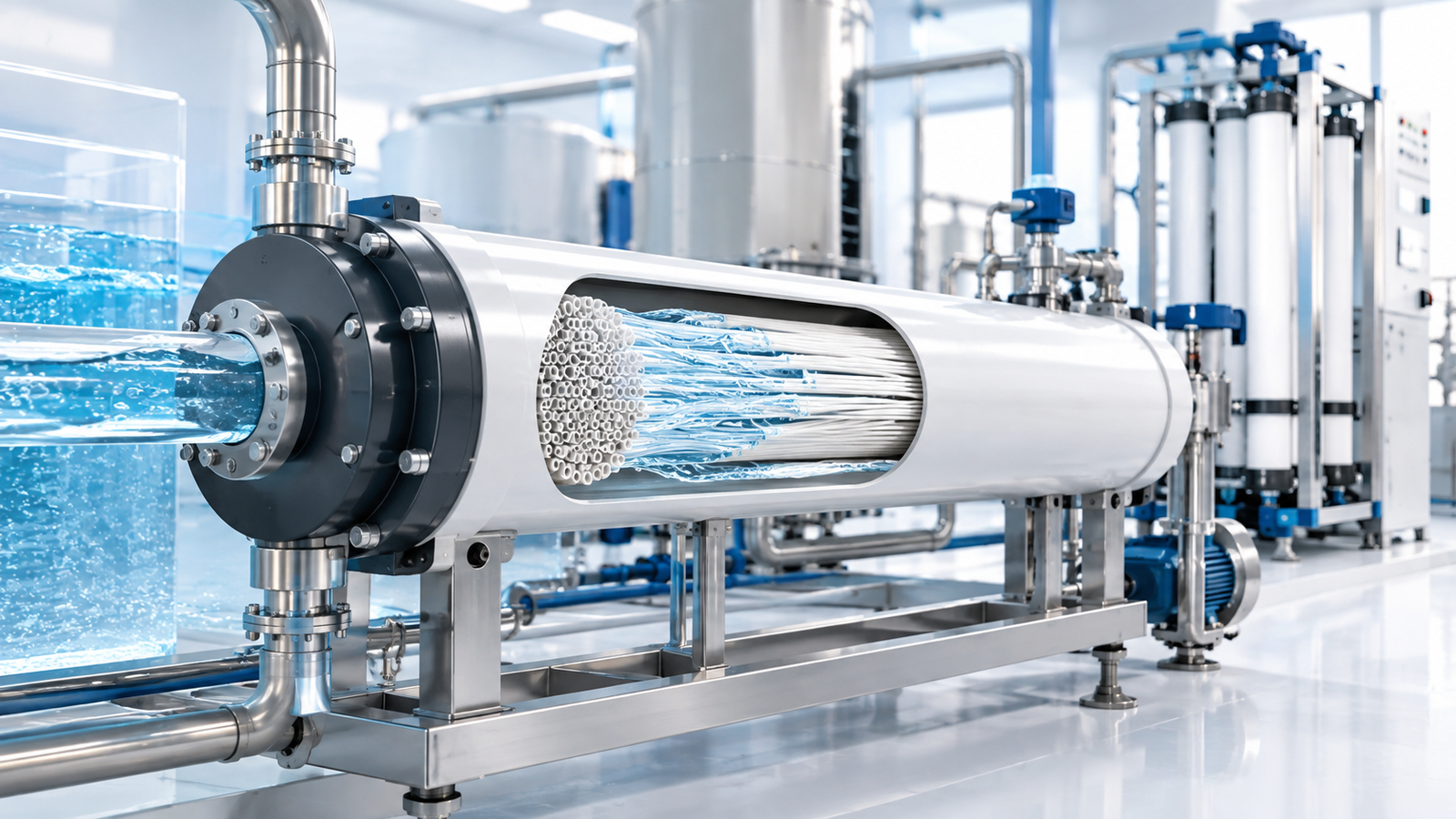 Ultrafiltration UF membrane water treatment concept