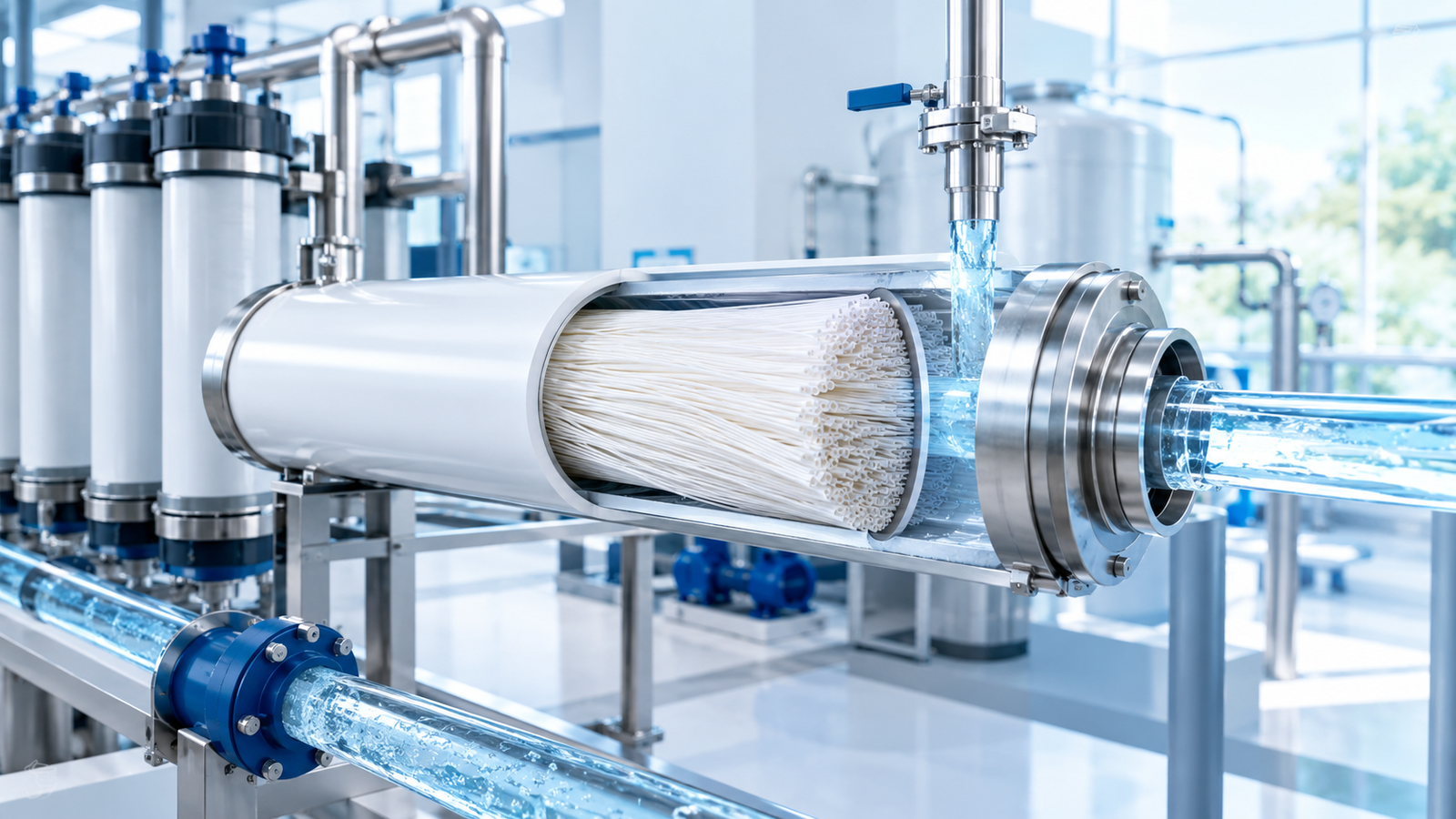 UV ultraviolet water treatment technology concept